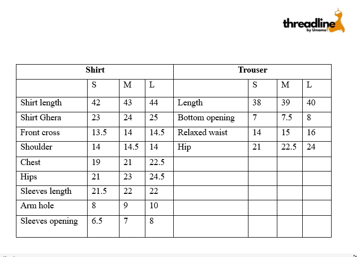 3pc- Long Shirt with Trouser