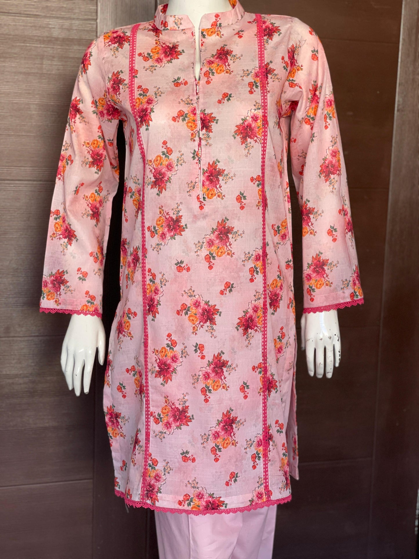 Soft Petals- Short Shirt with Farshi Shalwar