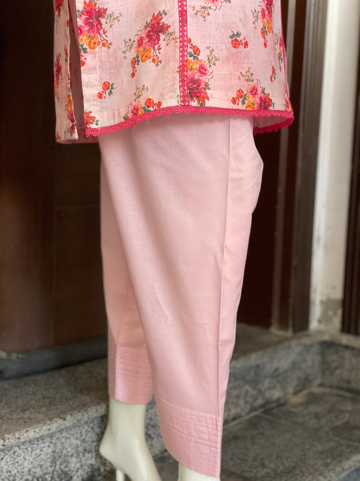 Soft Petals- Short Shirt with Farshi Shalwar