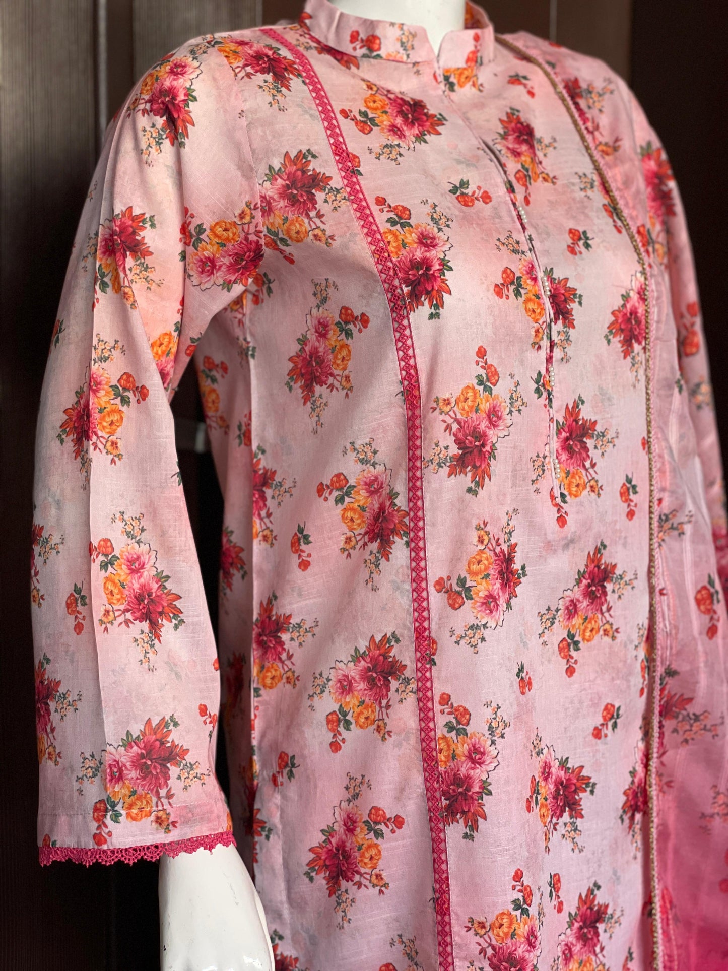 Soft Petals- Short Shirt with Farshi Shalwar