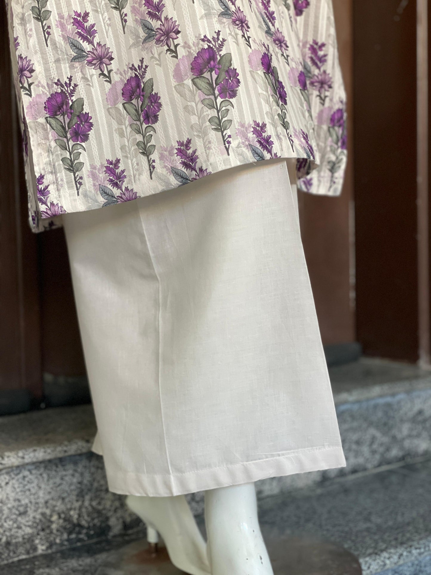 3pc- Long Shirt with Flapper