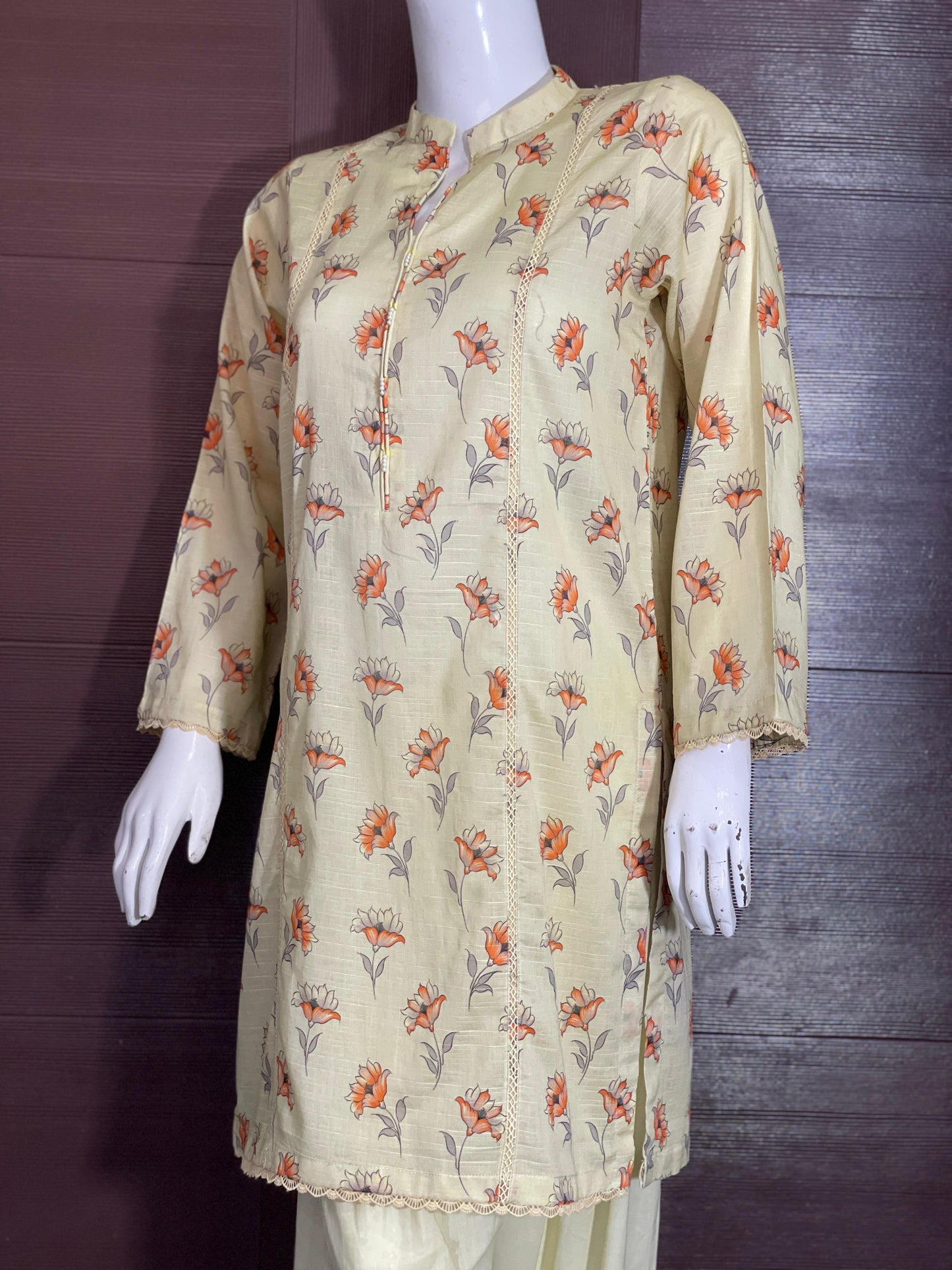 Golden Glow- Short Shirt with Farshi Shalwar