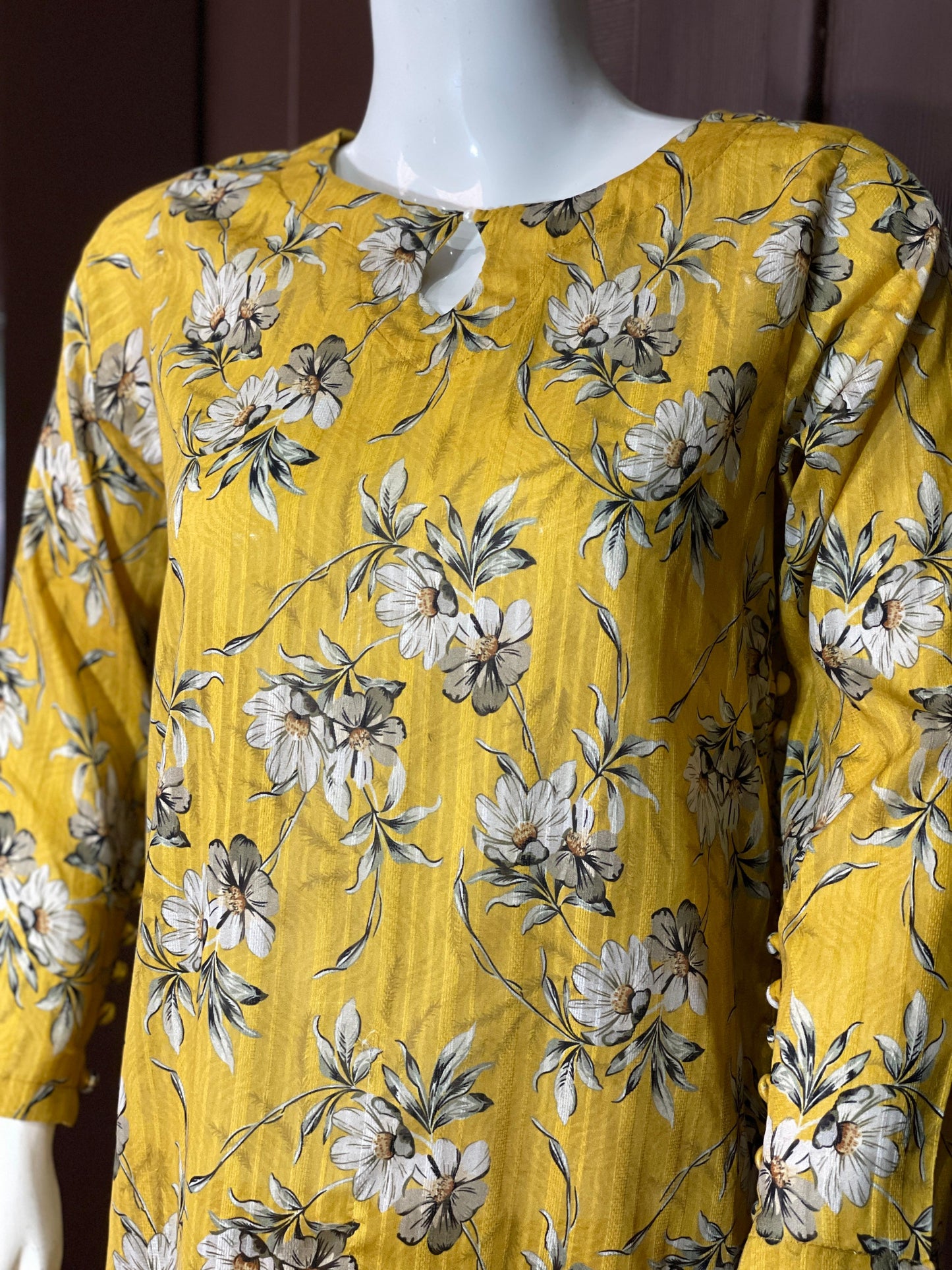 Mustard Blossom- Long Shirt with Flapper