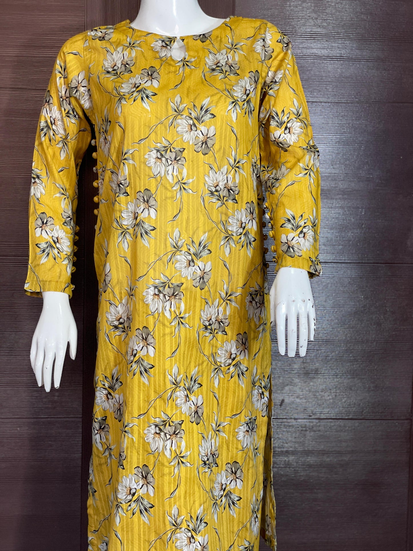 Mustard Blossom- Long Shirt with Flapper