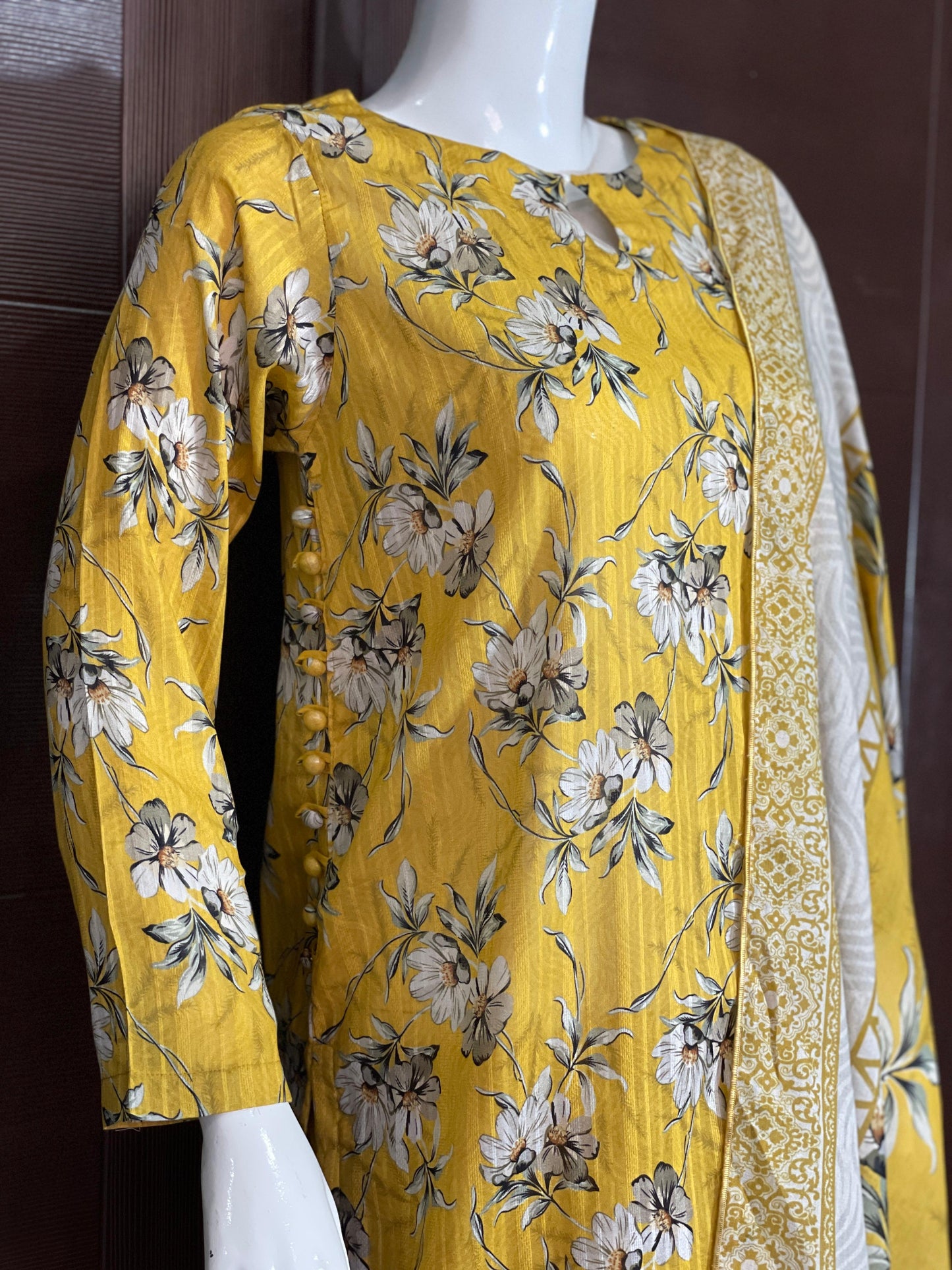 Mustard Blossom- Long Shirt with Flapper