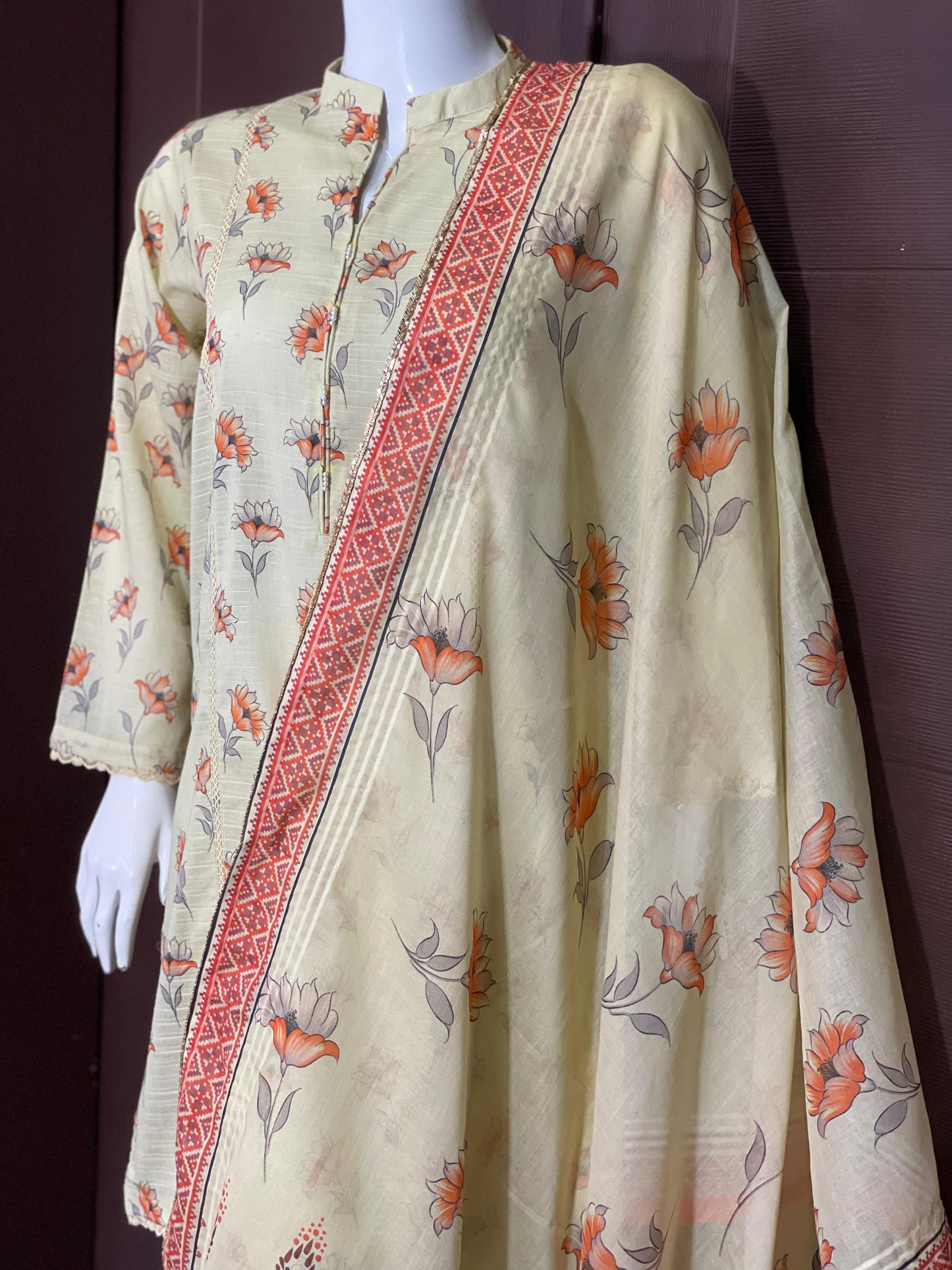 Golden Glow- Short Shirt with Farshi Shalwar