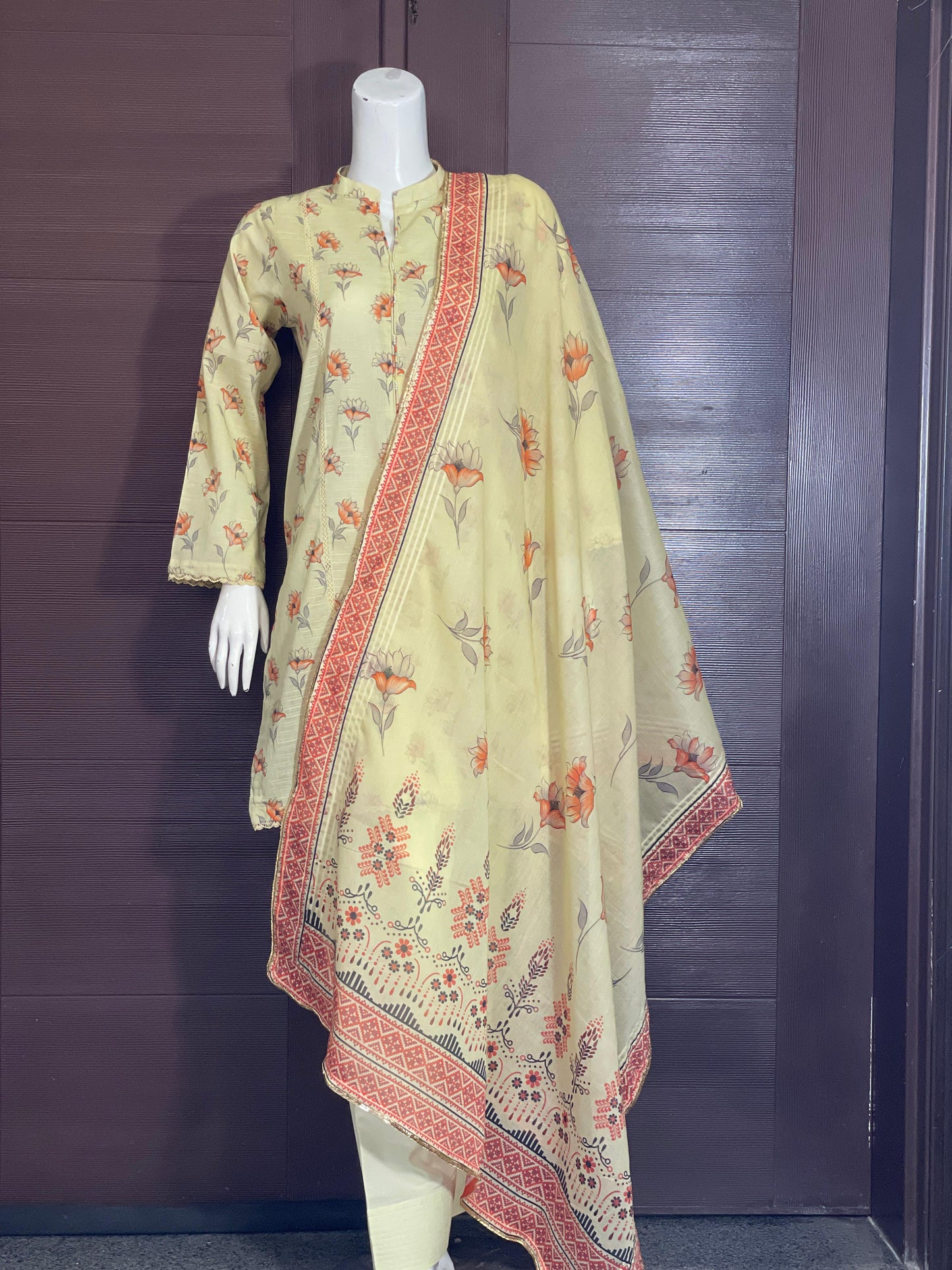 Golden Glow- Short Shirt with Farshi Shalwar