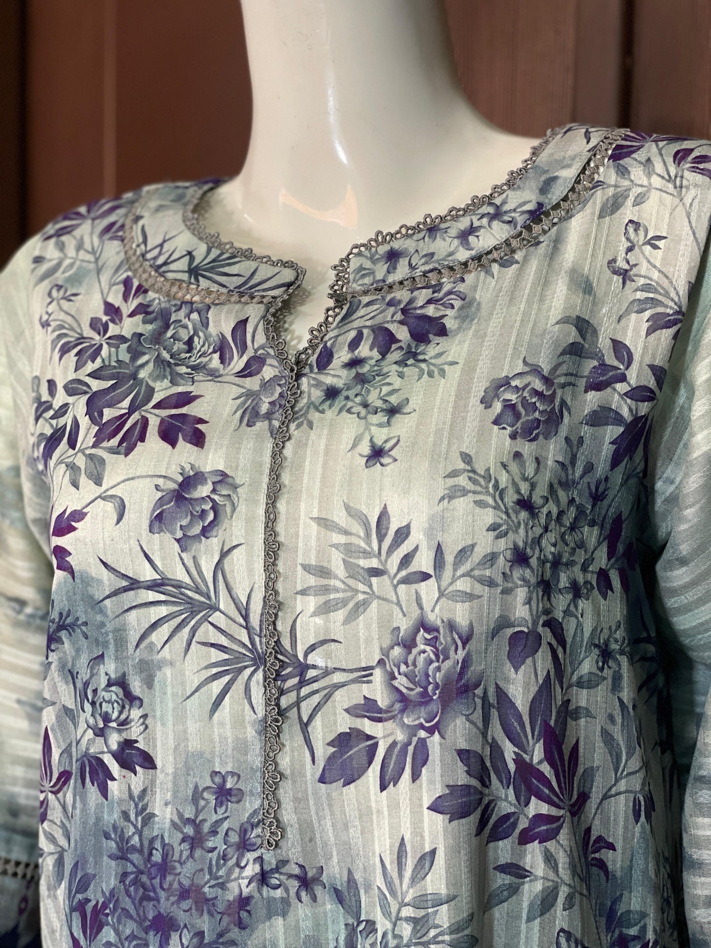 Twilight Purple- Long Shirt with Straight Trouser