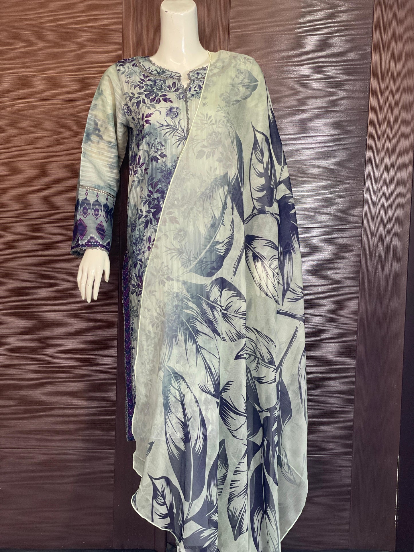 Twilight Purple- Long Shirt with Straight Trouser