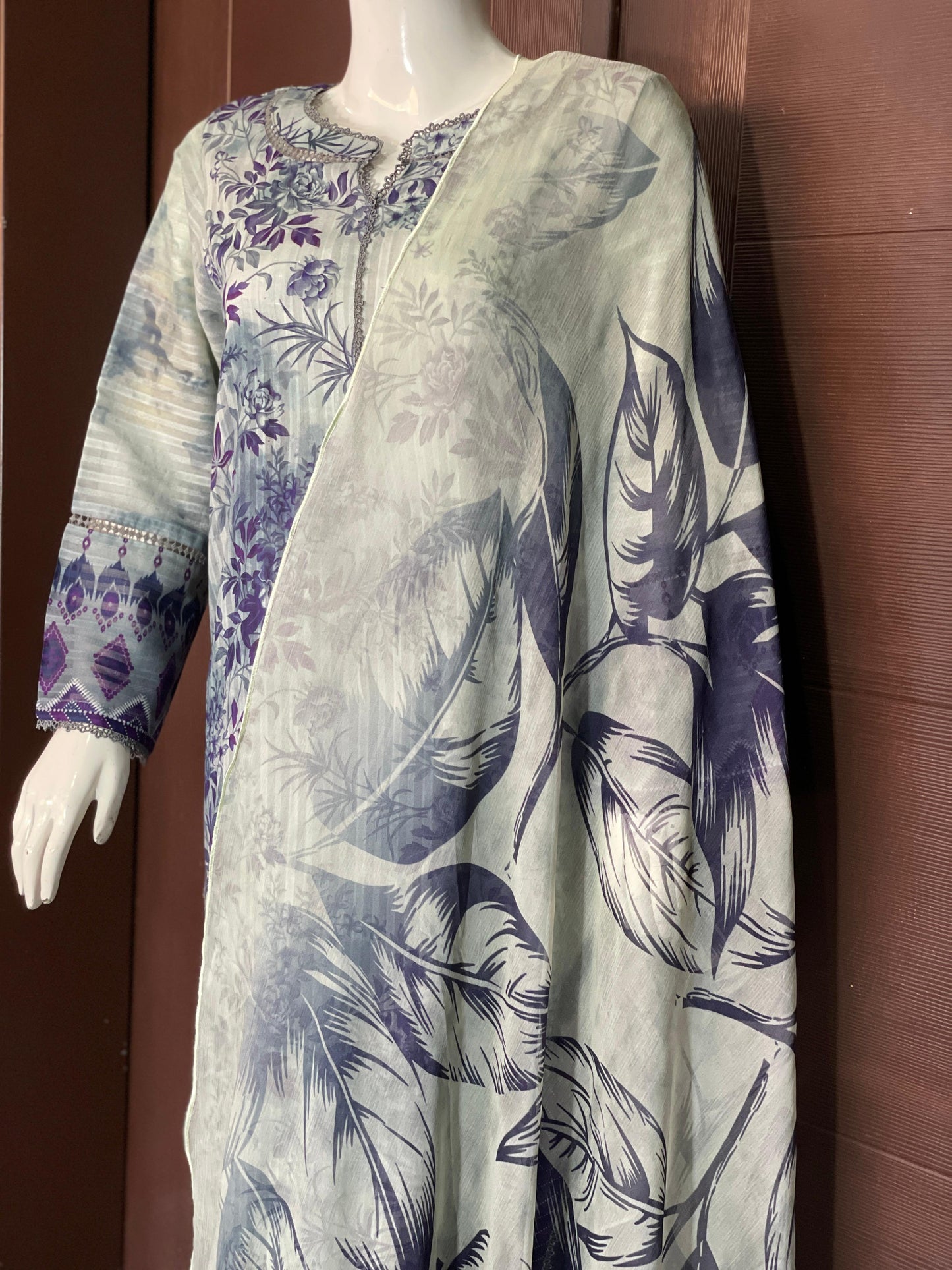 Twilight Purple- Long Shirt with Straight Trouser