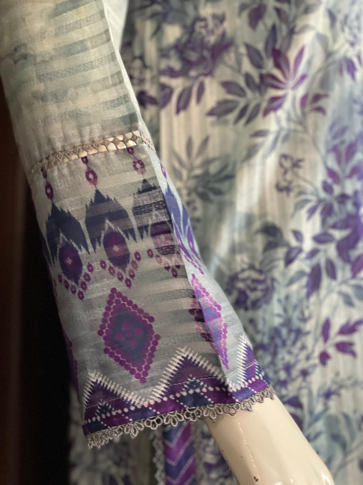 Twilight Purple- Long Shirt with Straight Trouser