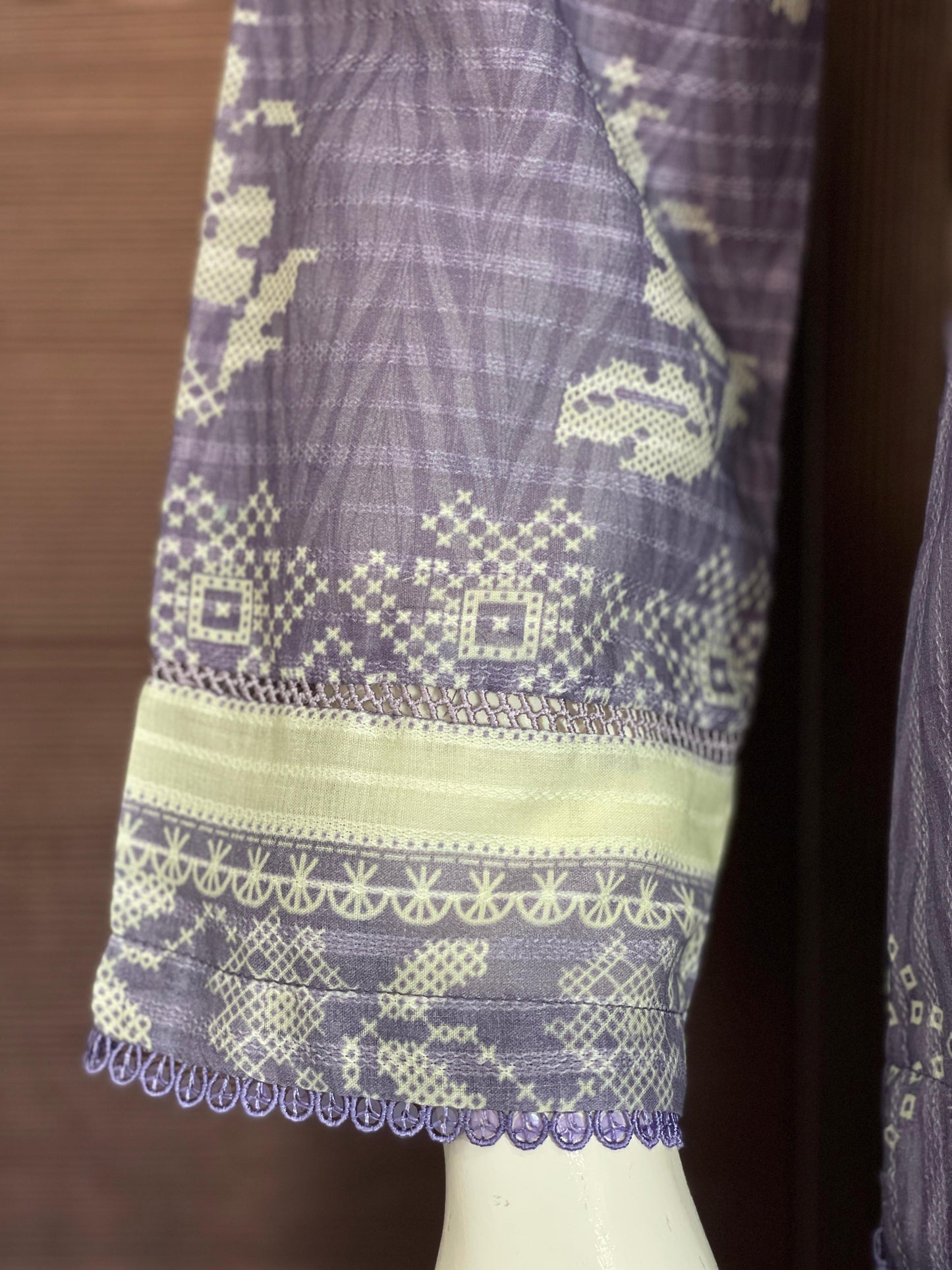 Lavender Elegance- Long Shirt with Straight Trouser