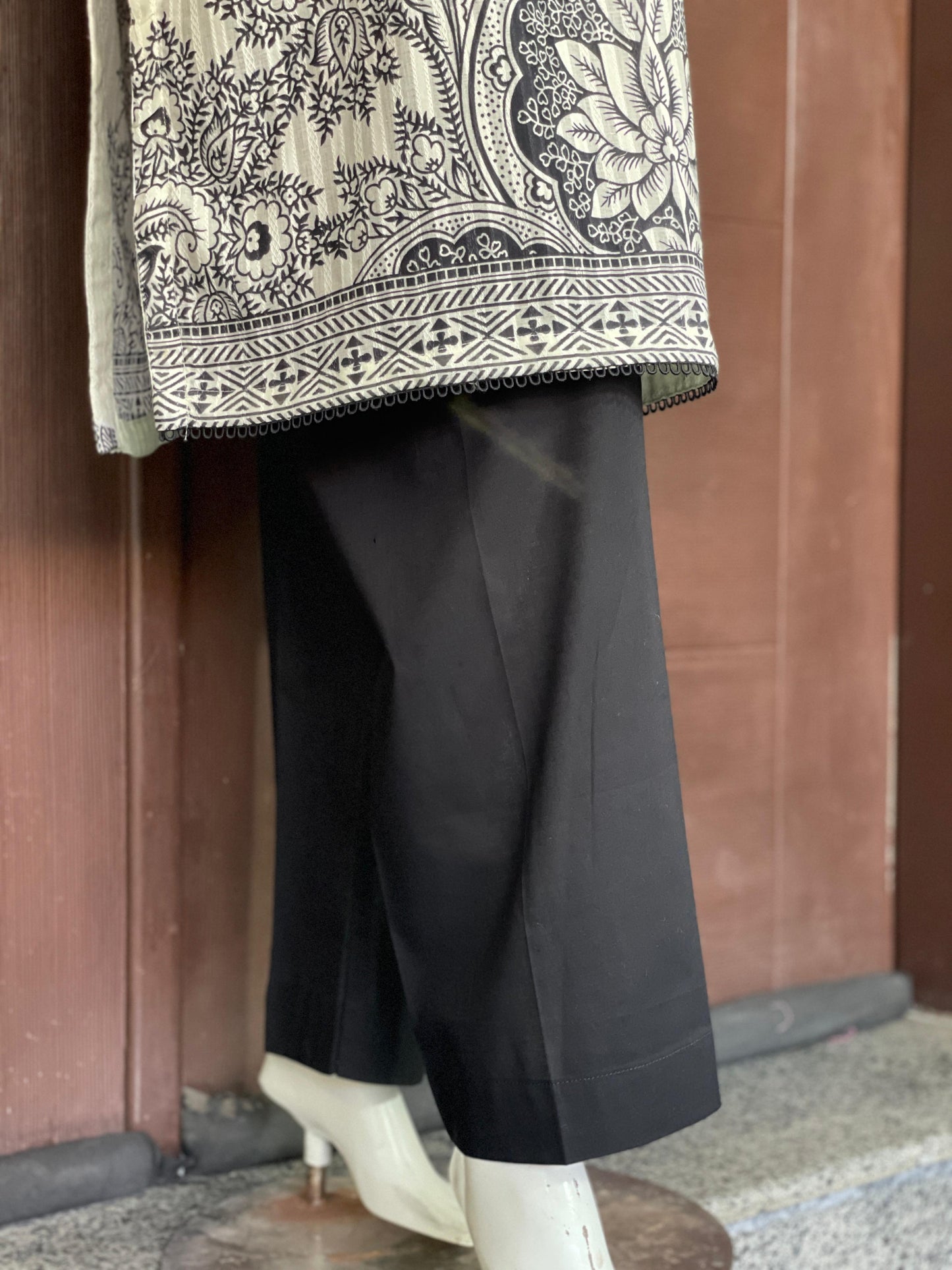 Midnight Chic- Long Shirt with Straight Trouser