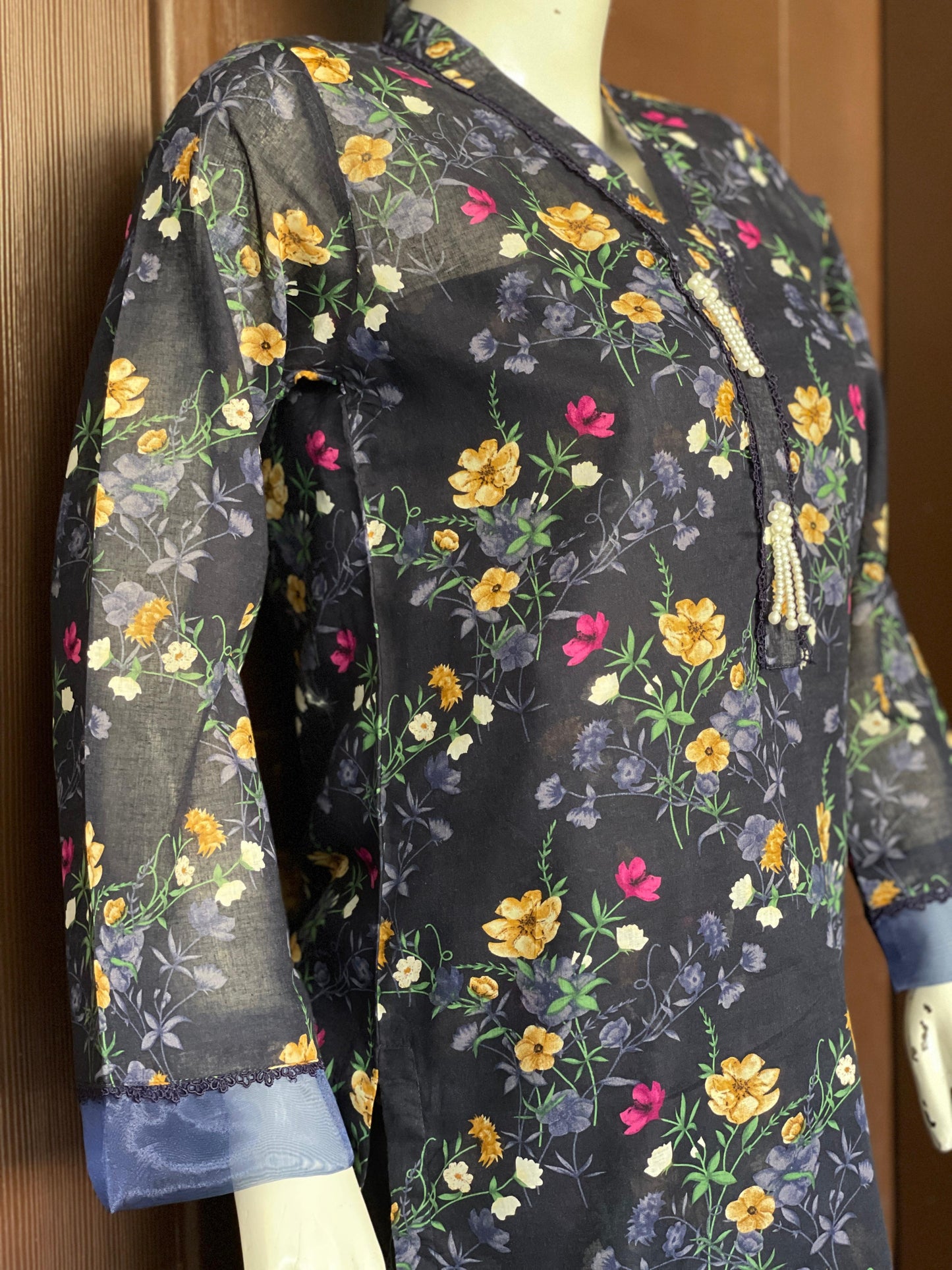 Blue Color Long Shirt- Two-piece Lawn Collection