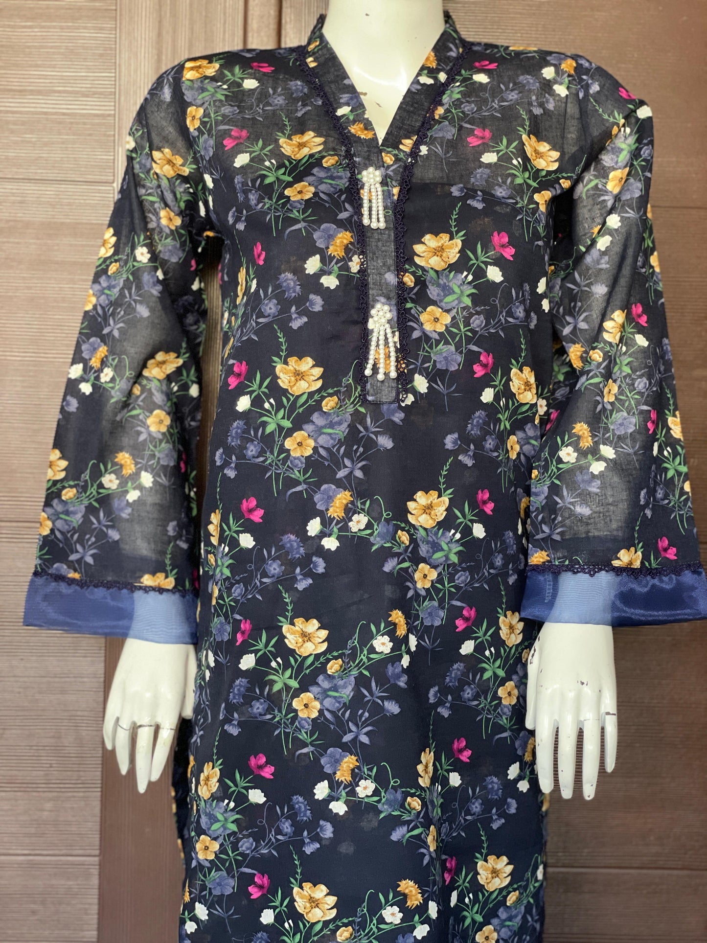 Blue Color Long Shirt- Two-piece Lawn Collection