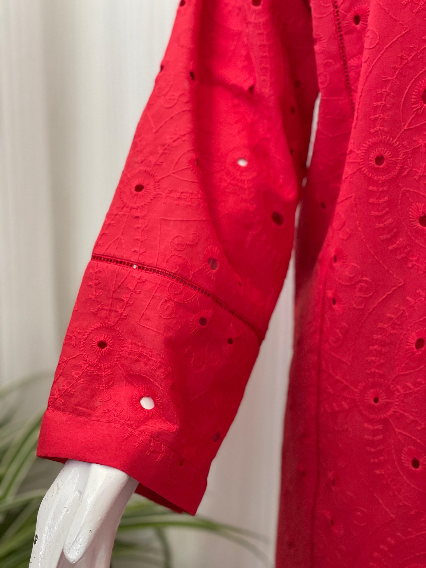 Solid Color Chikankari Kurta Trouser Set
