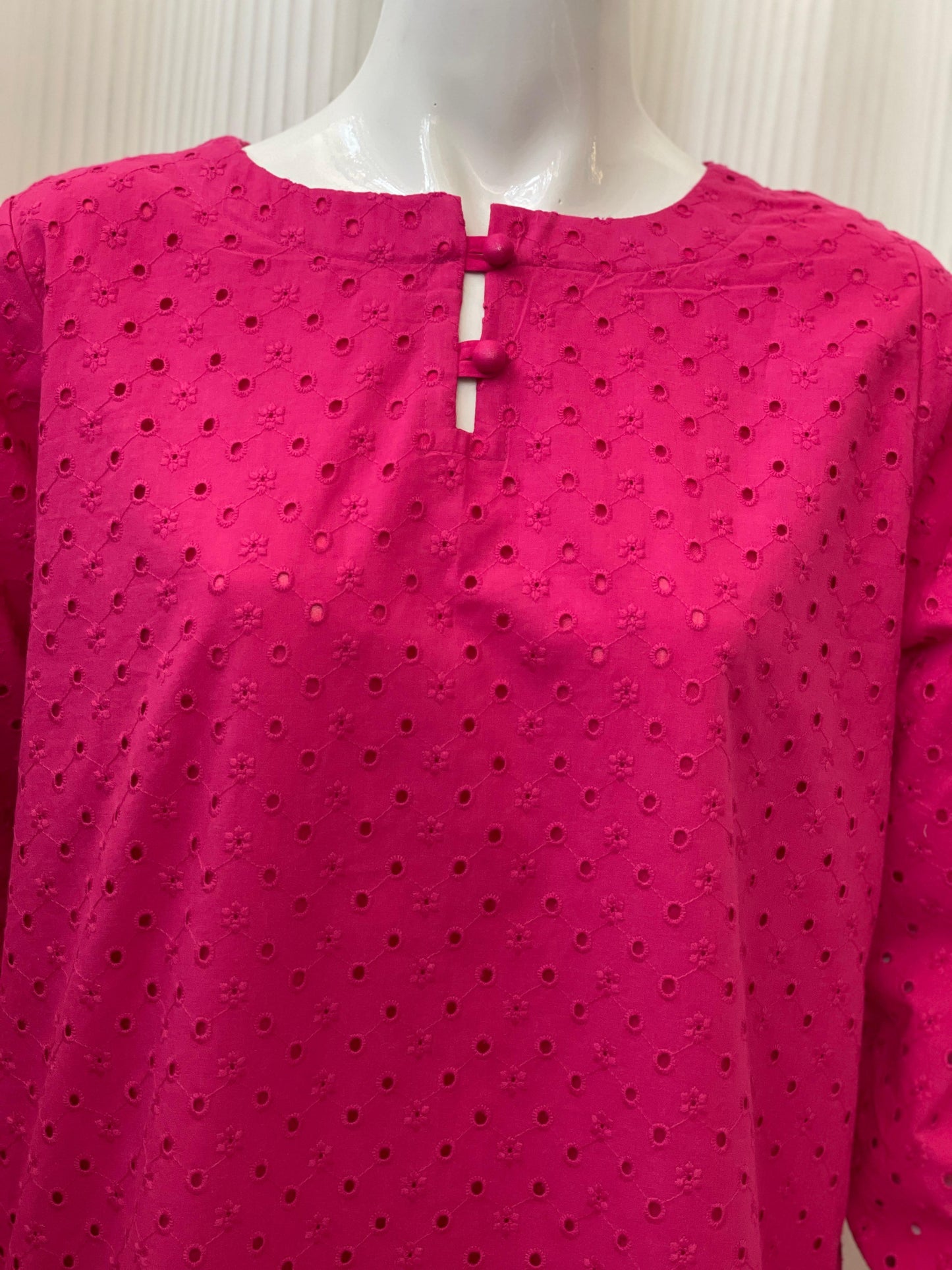 Solid Color Chikankari Kurta Trouser Set