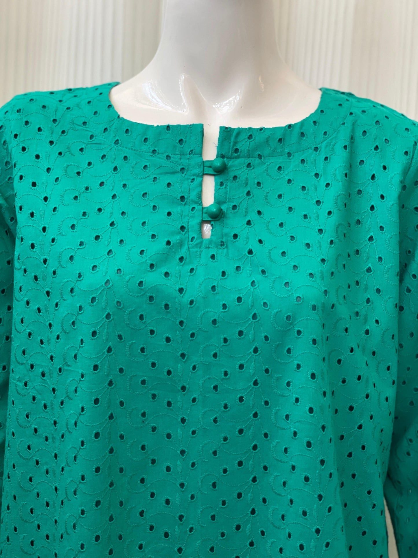 Solid Color Chikankari Kurta Trouser Set