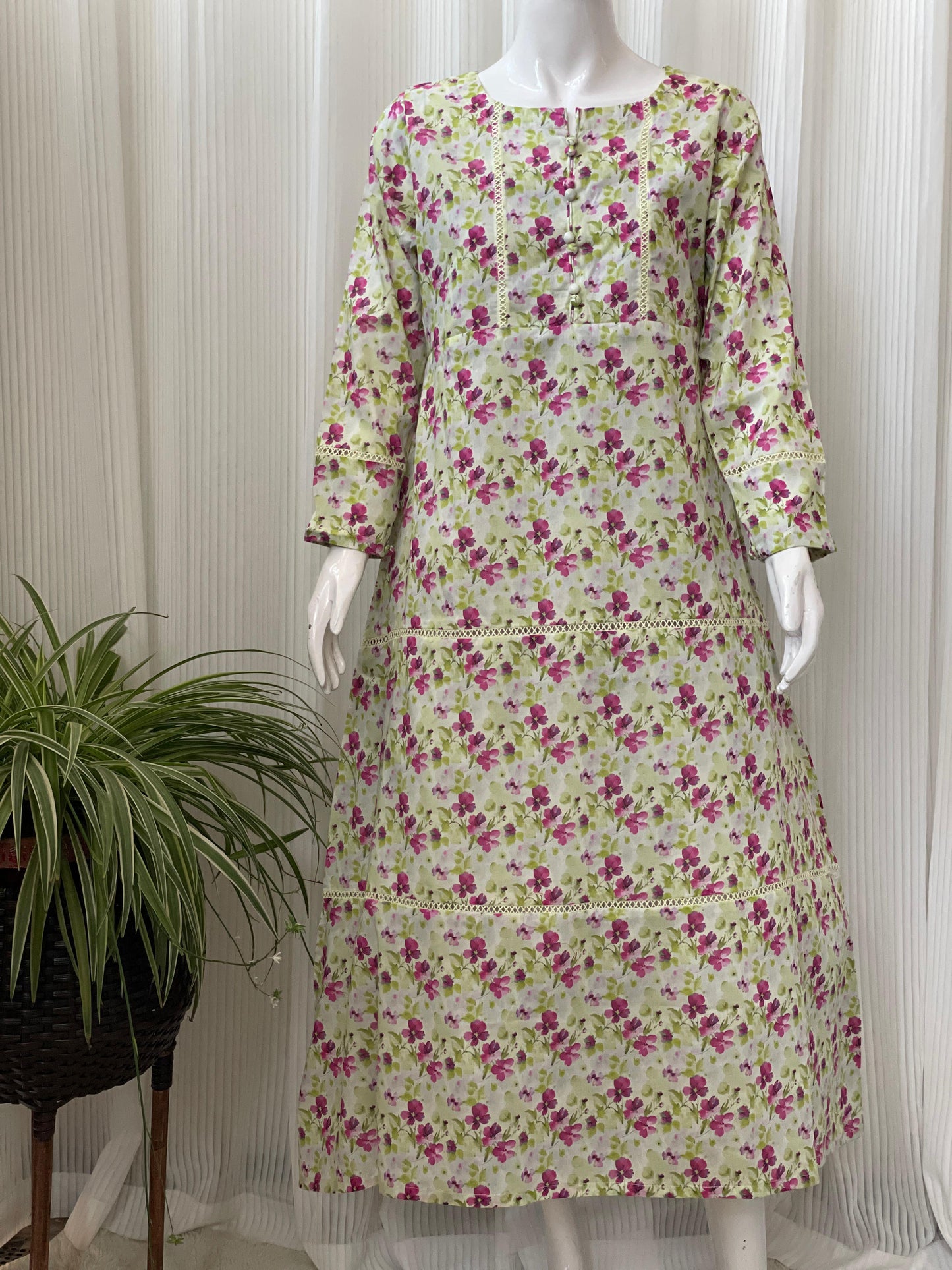 Casual Printed Lawn Maxi for Women – Lightweight Summer Wear