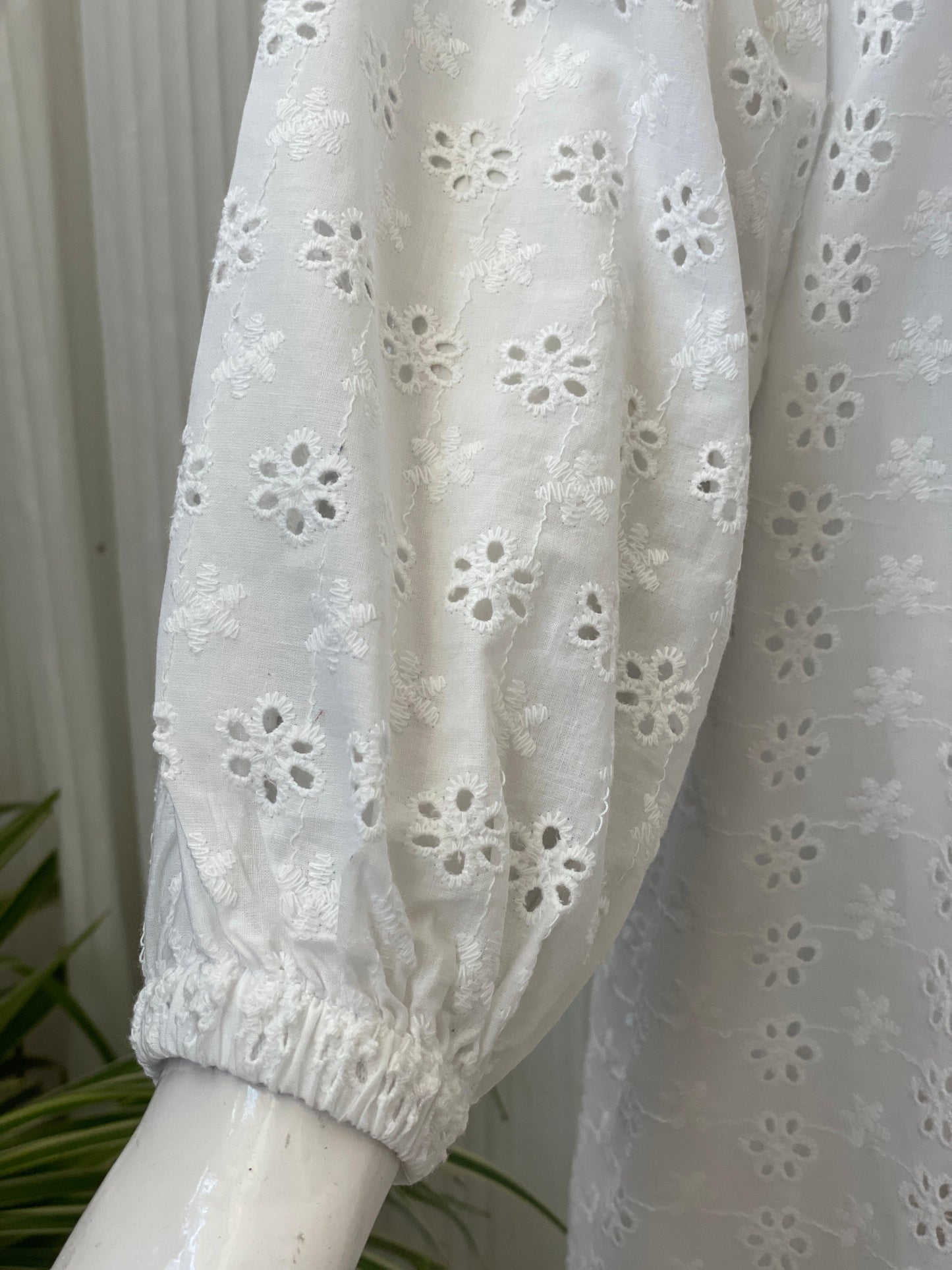 Elegant White Chikankari Long Maxi Dress