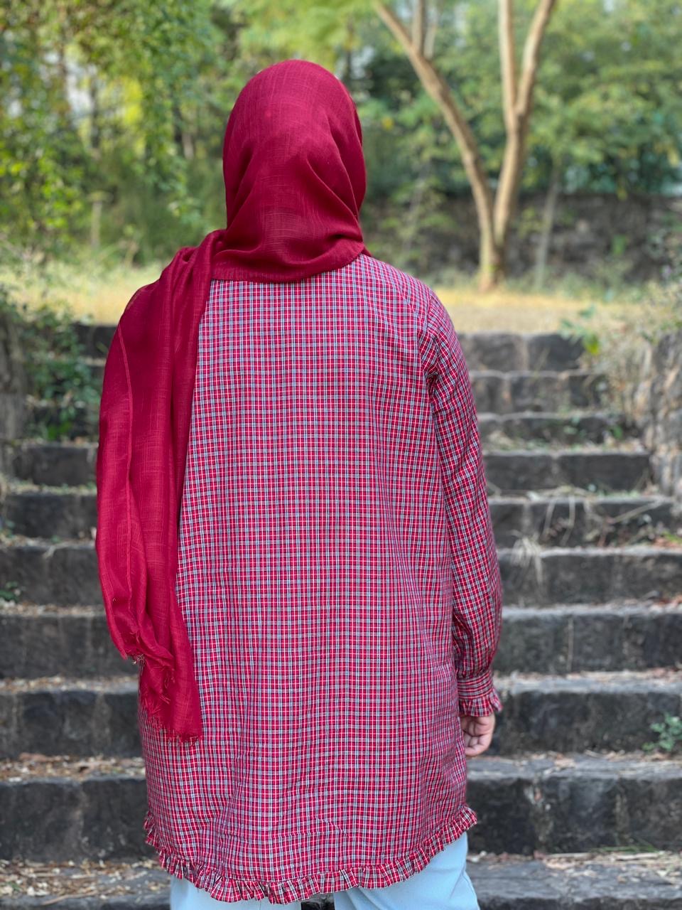 Cherry Check Shirt- 1pc