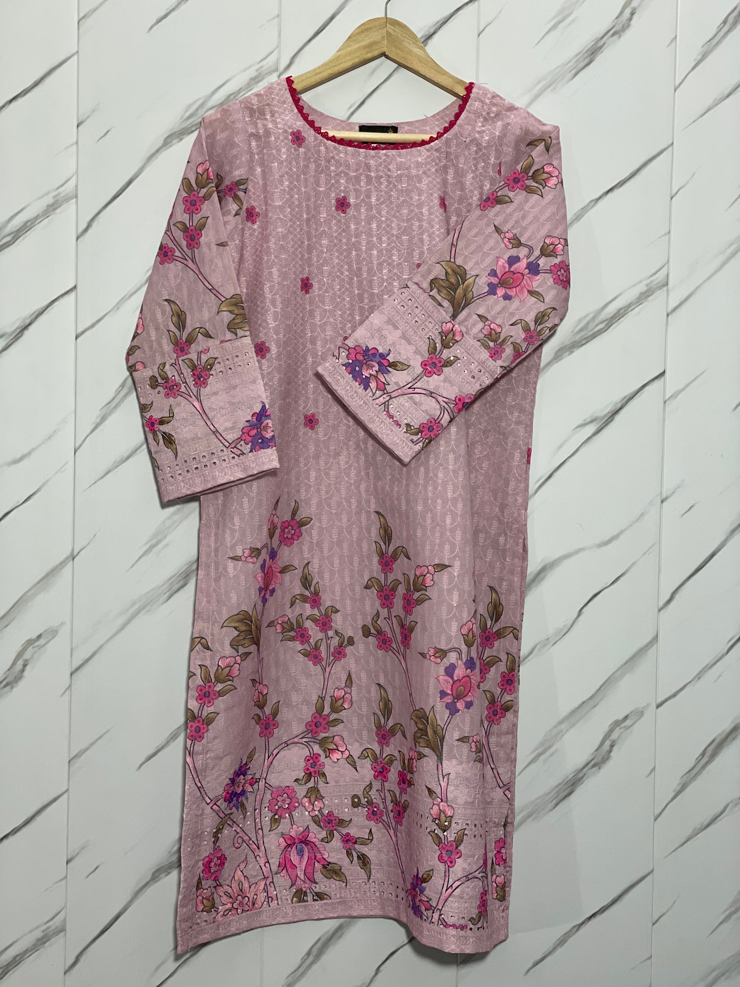 Floral Mirage- Chikankari Shirt