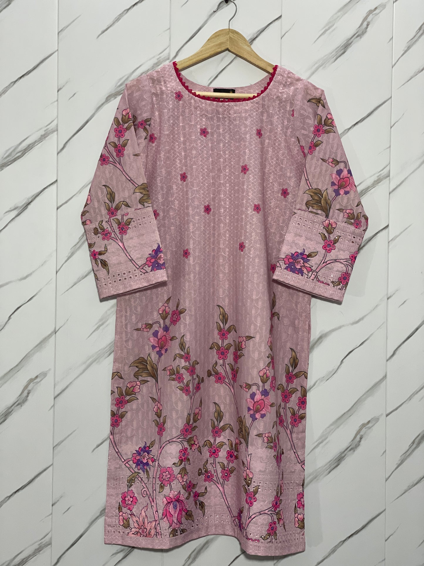 Floral Mirage- Chikankari Shirt