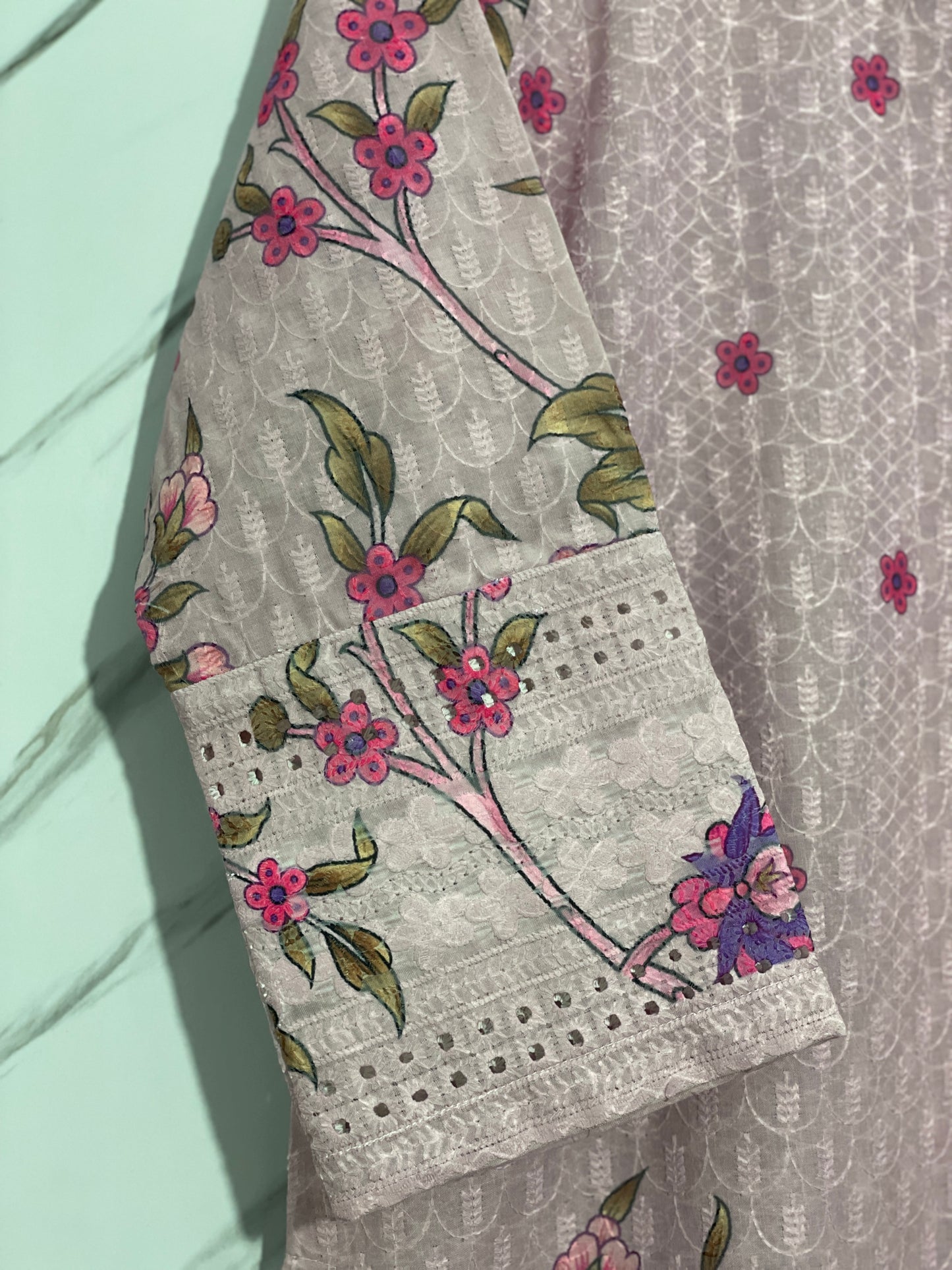 Floral Mirage- Chikankari Shirt