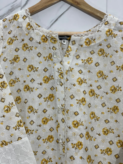 Sunlit Stitches- Chikankari Shirt