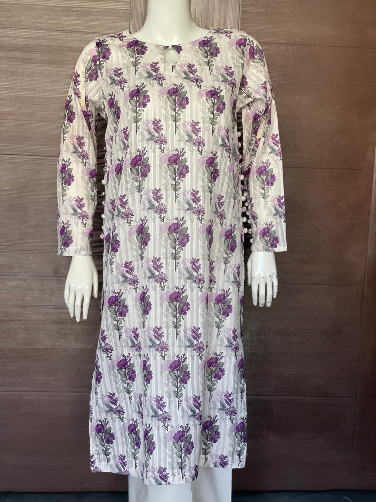 Floral Majesty- Long Shirt with Flapper
