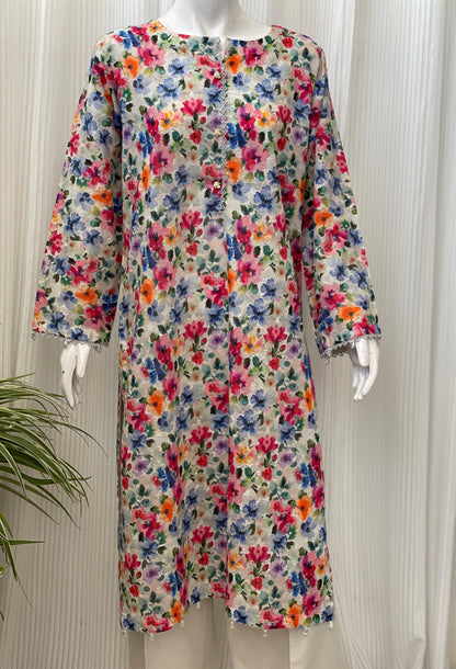 Elegant Chikankari Three-Piece Kurta Set – Festive Ethnic Wear for Women
