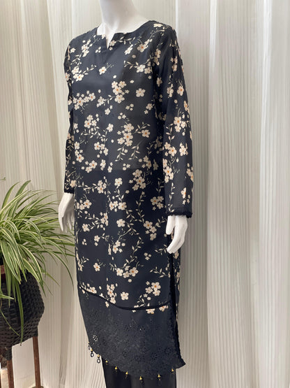 Elegant Chikankari Three-Piece Kurta Set – Festive Ethnic Wear for Women