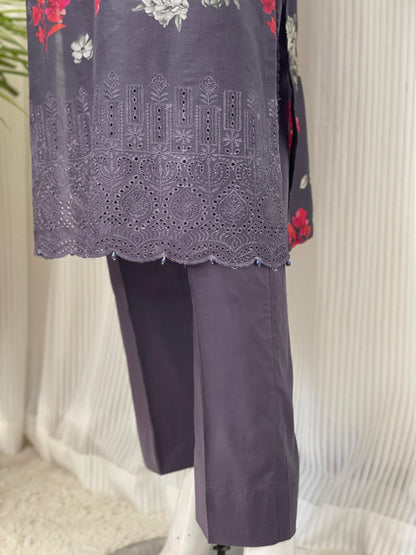 Elegant Chikankari Three-Piece Kurta Set – Festive Ethnic Wear for Women