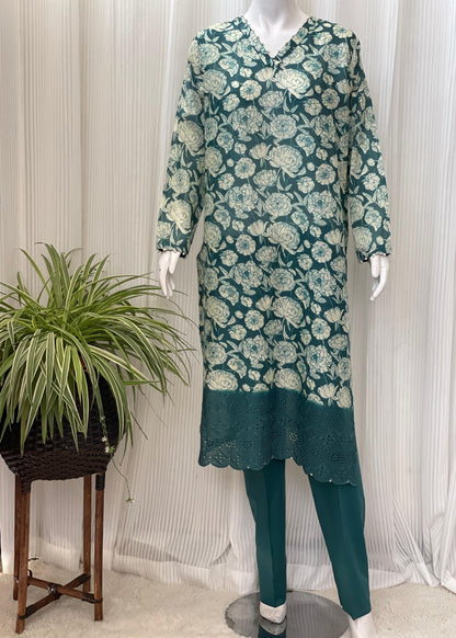 Elegant Chikankari Three-Piece Kurta Set – Festive Ethnic Wear for Women