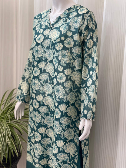 Elegant Chikankari Three-Piece Kurta Set – Festive Ethnic Wear for Women