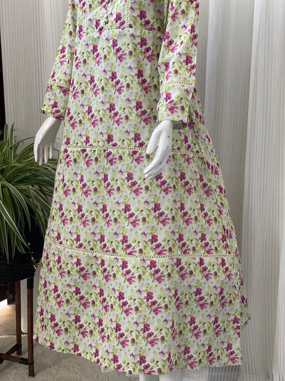 Casual Printed Lawn Maxi for Women – Lightweight Summer Wear