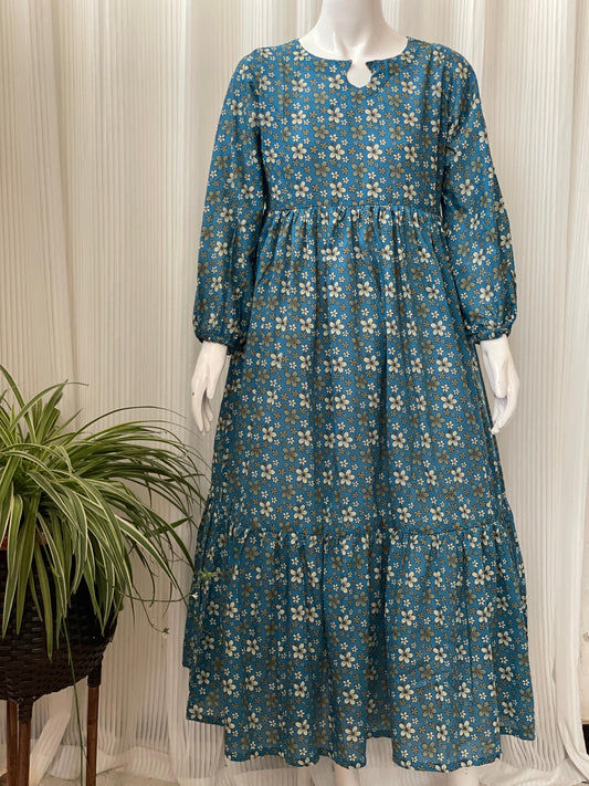 Casual Printed Lawn Maxi for Women – Lightweight Summer Wear