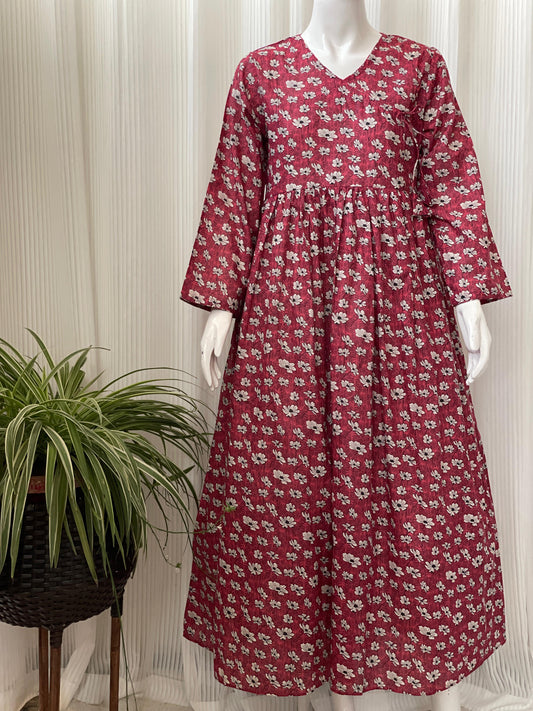 Casual Printed Lawn Maxi for Women – Lightweight Summer Wear