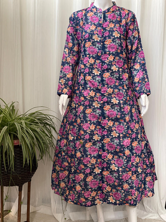 Casual Printed Lawn Maxi for Women – Lightweight Summer Wear