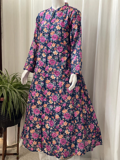 Casual Printed Lawn Maxi for Women – Lightweight Summer Wear