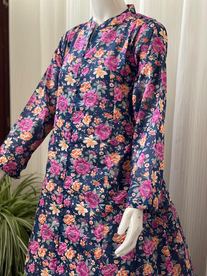 Casual Printed Lawn Maxi for Women – Lightweight Summer Wear