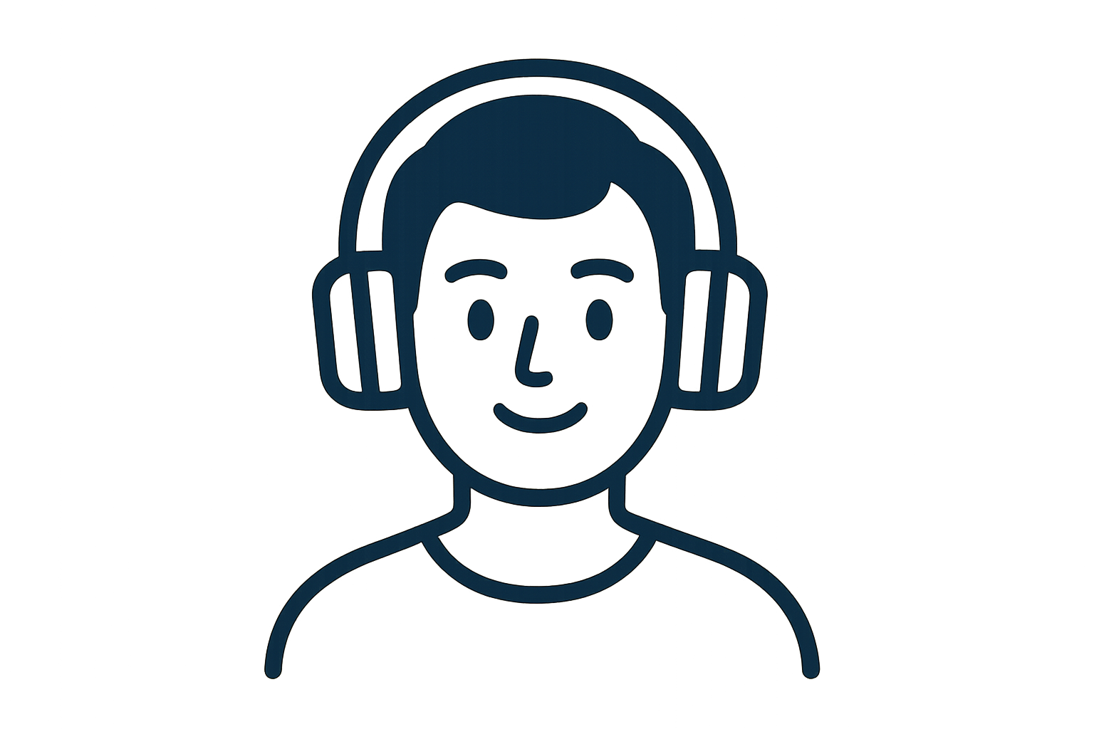 GUY with headphone icon 