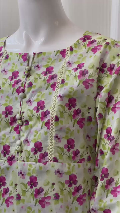 Casual Printed Lawn Maxi for Women – Lightweight Summer Wear